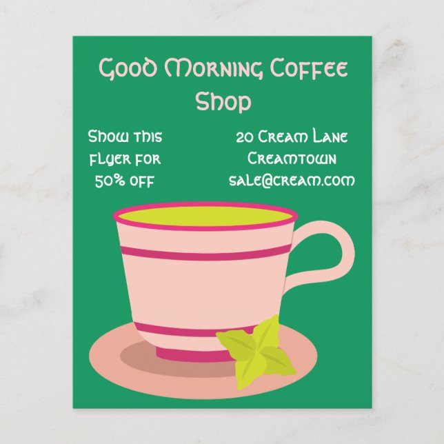 Coffee Shop cafe advertisement Flyer (Front)