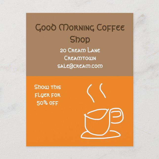 Coffee Shop cafe advertisement Flyer (Front)