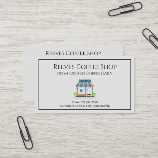Coffee Shop Cafe Business Card