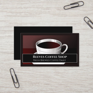 Coffee Shop Cafe Business Card