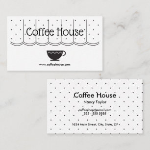Coffee Shop Cafe Canopy Cup Simple Business Card
