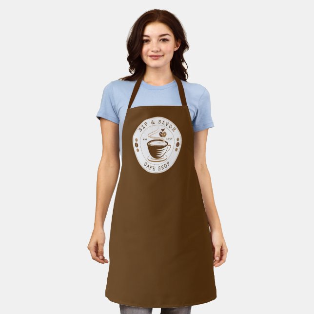 Coffee Shop Café or Bar Custom Barista Aprons (Worn)