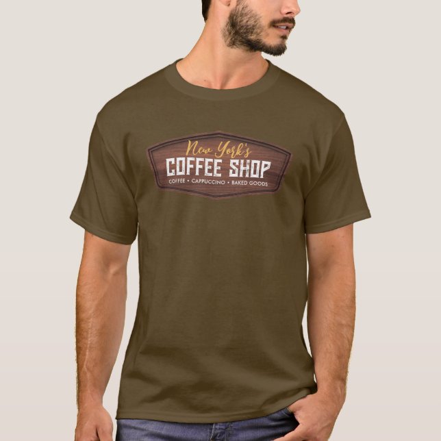 Coffee Shop Cafe Uniform T-Shirt (Front)