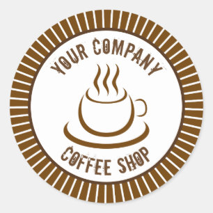 Coffee Shop Classic Round Sticker