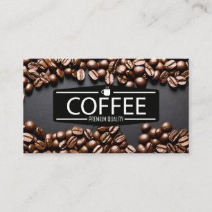 Coffee Shop   Coffee Beans Background Business Card