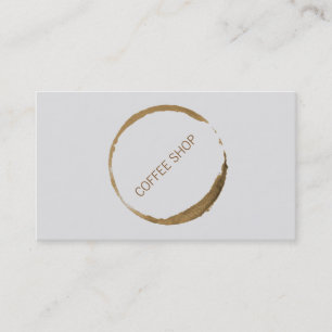 Coffee Shop - coffee stain Business Card