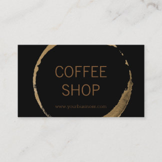Coffee Shop - coffee stain Business Card