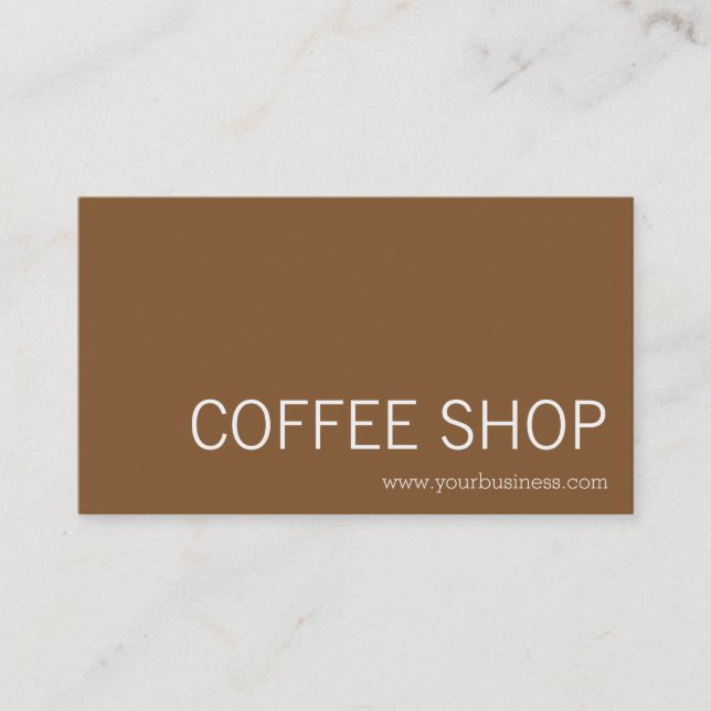 Coffee Shop - coffee stain Business Card (Front)