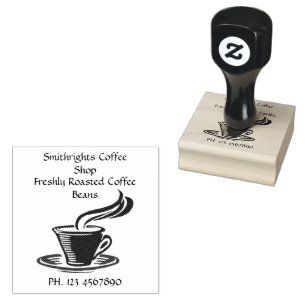 Coffee Shop Cup 2x2 Rubber Stamp