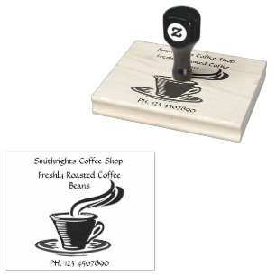 Coffee Shop Cup 4x5 Rubber Stamp