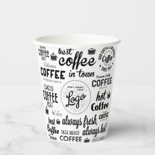 Coffee Shop Custom Business Logo Paper Cups