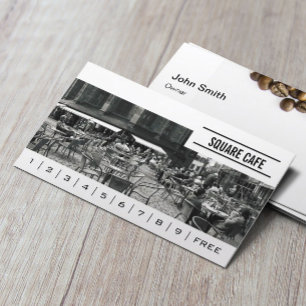 Coffee Shop Custom Photo Banner Loyalty Card
