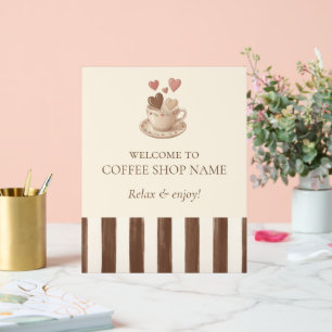 Coffee Shop Custom Welcome Sign