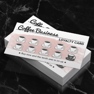 Coffee Shop Cute Blush Pink Loyalty Punch