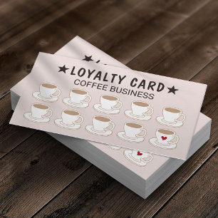 Coffee Shop Cute Coffee Cups Pink Loyalty