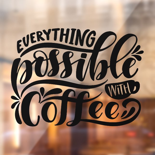 Coffee shop decoration - cafe  window cling (Sheet 2)