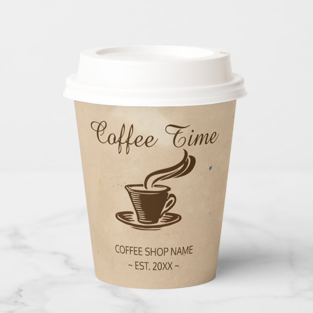 Coffee Shop Design  Paper Cups (Front)