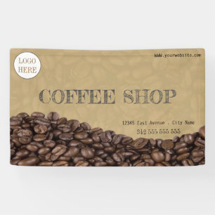coffee shop espresso cafe drinks modern Business Banner