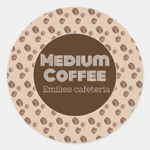 Coffee Shop Flavour Medium Type Restaurant   Classic Round Sticker