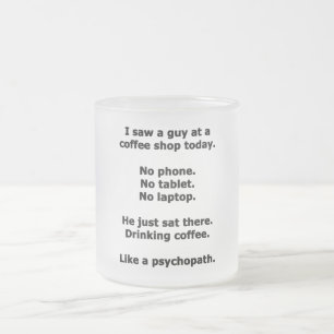 Coffee Shop Frosted Glass Coffee Mug