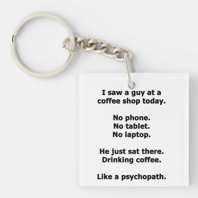 Coffee Shop Key Ring (Front)