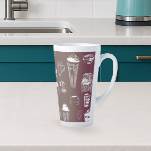 Coffee Shop Latte on Coffee-Coloured Background Mug