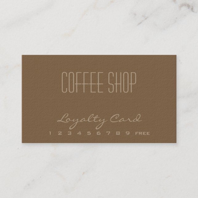 Coffee Shop  Loyalty Business Card (Front)