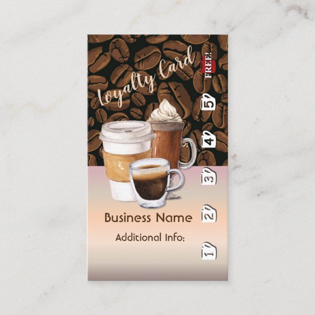 Coffee Shop Loyalty Card 6 (Front)