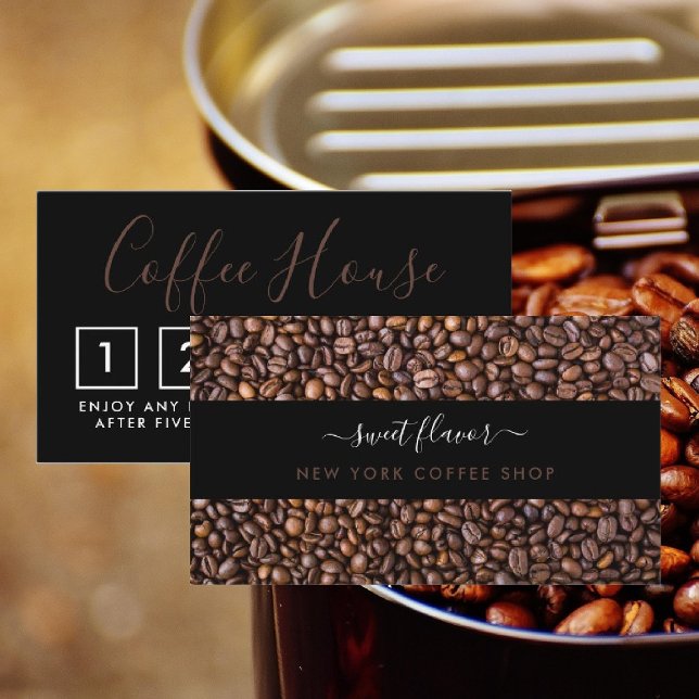Coffee Shop Loyalty Card - Coffee Bean Strip (Creator Uploaded)