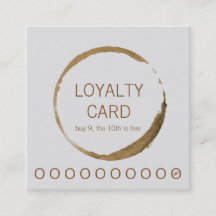 Coffee Shop Loyalty Card - coffee stain