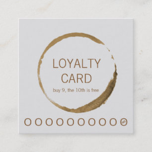 Coffee Shop Loyalty Card - coffee stain