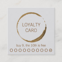 Coffee Shop Loyalty Card - coffee stain