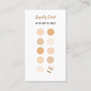 Coffee Shop Loyalty Card, Loyalty Card Coffee