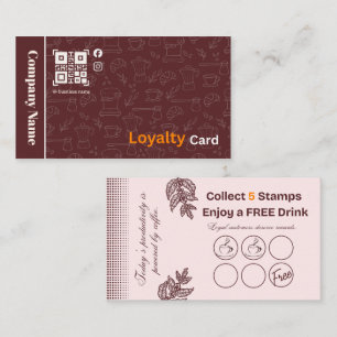 Coffee Shop Loyalty Card Stamp Reward