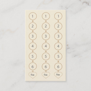 Coffee Shop Loyalty Punch Card Business Card