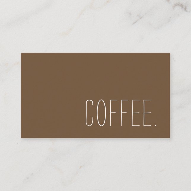 Coffee Shop Loyalty Simple Punch Card (Front)