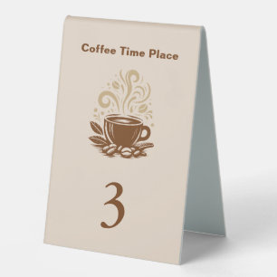 Coffee Shop Order Number Table Signs