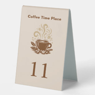 Coffee Shop Order Number Table Signs
