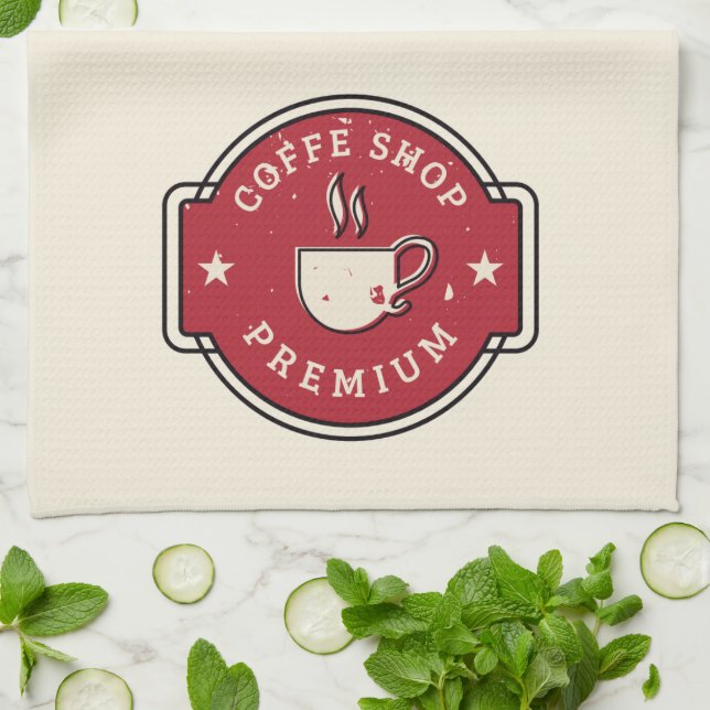 Coffee Shop | Premium Coffee Tea Towel (Folded)