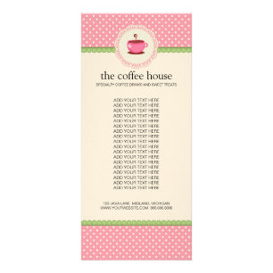 Coffee Shop Product Rack Cards