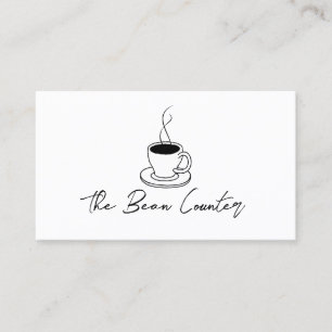 Coffee Shop Professional Minimalist Business Card
