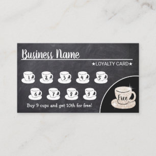 Coffee Shop Rustic Chalkboard Customer Loyalty