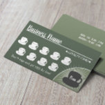 Coffee Shop Sage Green 10 Cups Customer Loyalty Card<br><div class="desc">Coffee Shop Sage Green 10 Cups Customer Loyalty Cards.</div>