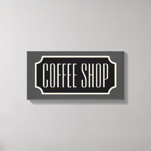 Coffee Shop Sign Canvas