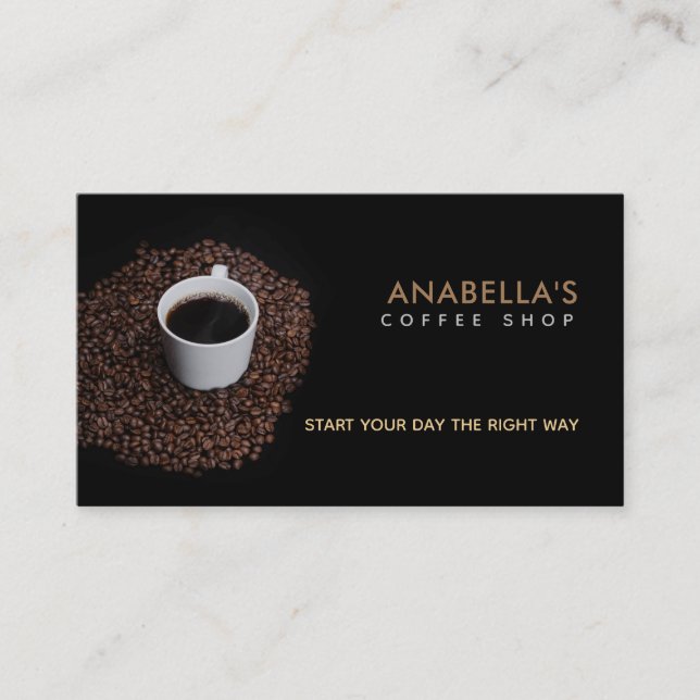 Coffee Shop Slogans Business Cards (Front)