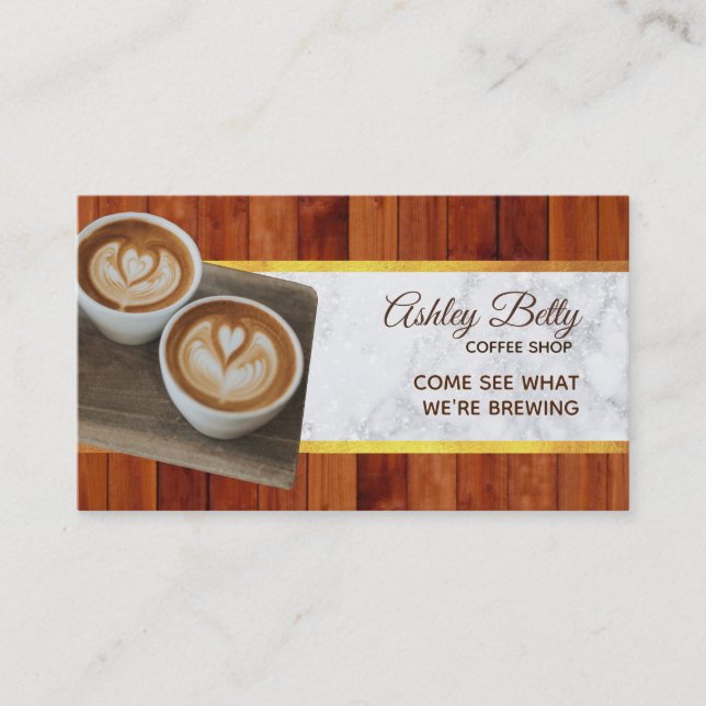 Coffee Shop Slogans Business Cards (Front)
