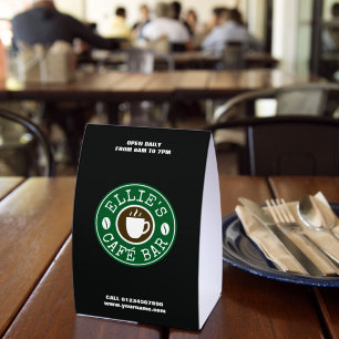 Coffee Shop Table Tent Menu Template For Cafe