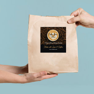 Coffee Shop Thank You Sticker   Cafe Thank You