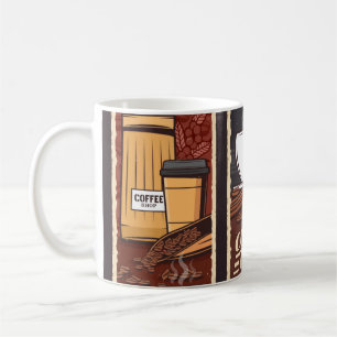 Coffee shop vintage vintage banners, cafeteria an mug