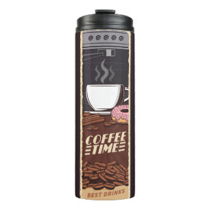 Coffee shop vintage vintage banners,  cafeteria an thermal tumbler